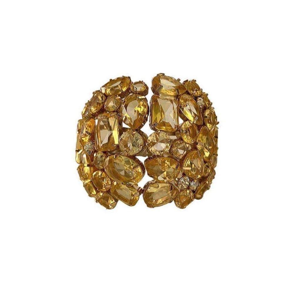 BCBGMAXAZRIA - Rhinestone Stone Cuff Bracelet
